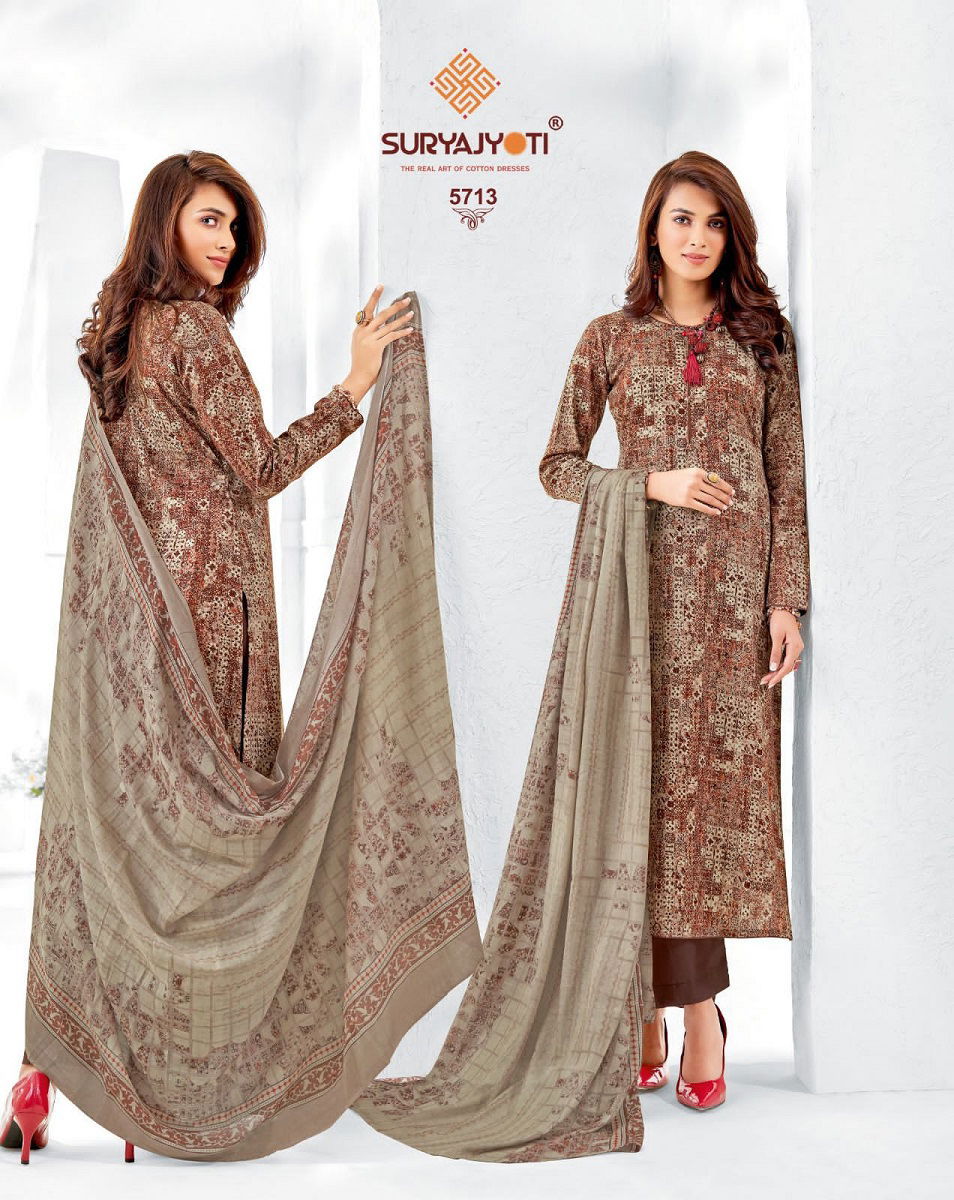 Suryajyoti Trendy Cotton 57 Printed Cotton Dress Material
